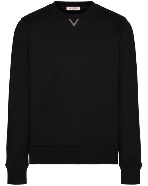 Valentino Garavani Sweater Met Logoplakkaat in het Black voor heren