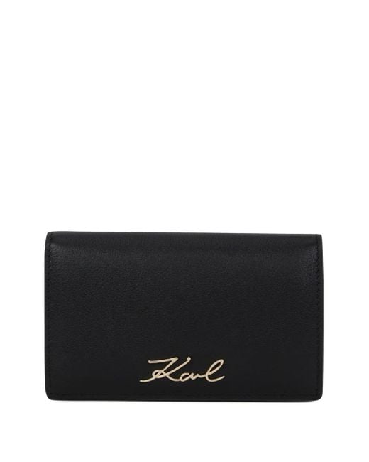Karl Lagerfeld Black Signature Portemonnaie