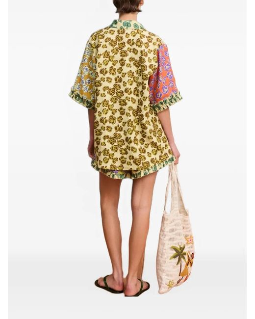 ALÉMAIS White Patty Spliced Shorts