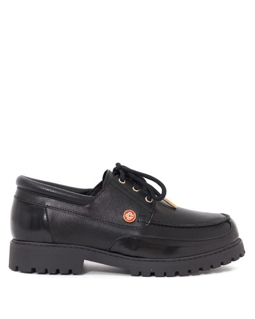 Casablanca Black Leather Derby Shoes for men