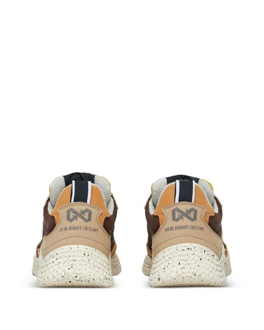 ID EIGHT Brown Hana Arrow-Detail Sneakers for men
