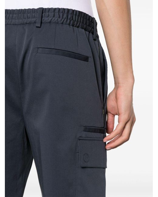 Short en coton stretch à bande logo Fendi pour homme en coloris Blue