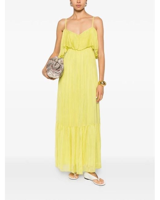 Dixie Yellow Ruffled Maxi Dress