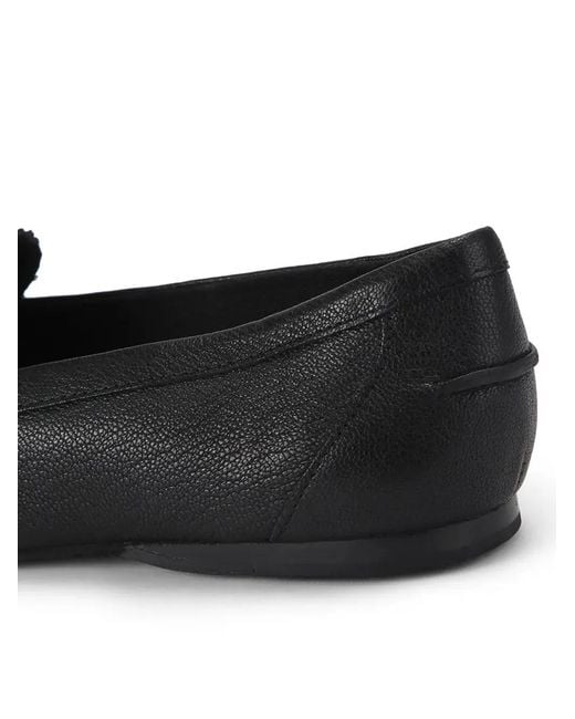 Kurt Geiger Black Eagle-Plaque Leather Loafers