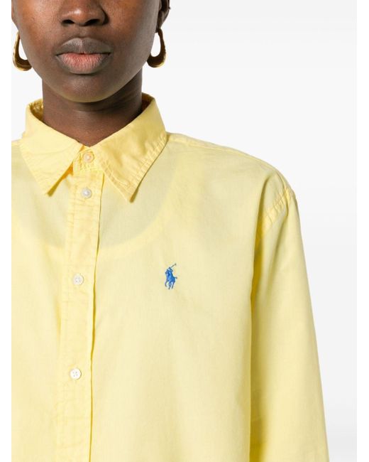 Polo Ralph Lauren Yellow Hemd mit Polo Pony-Stickerei