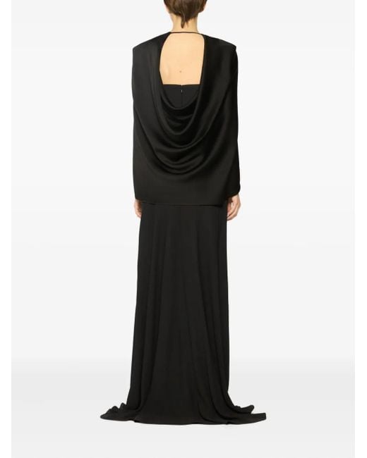 Genny Black Draped Cape