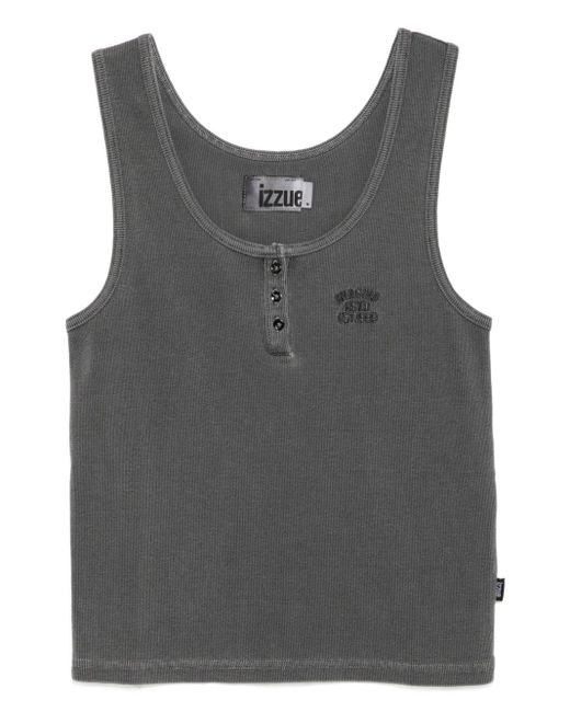 Izzue ヘンリーネック トップ Gray