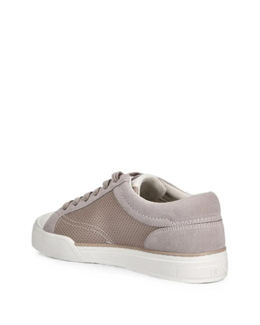 Liu Jo Natural Perforated Logo-Plaque Sneakers