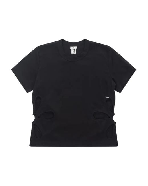 Noir Kei Ninomiya Black Crew-Neck Short-Sleeve T-Shirt