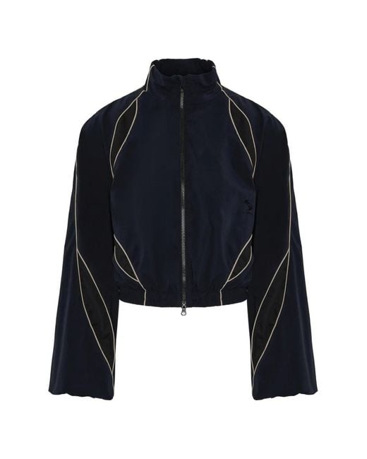 SRVC Studio Blue Slash Cropped Track Jacket