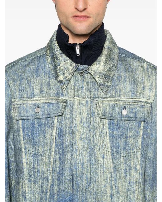 CAMPERLAB Blue Printed Denim Jacket