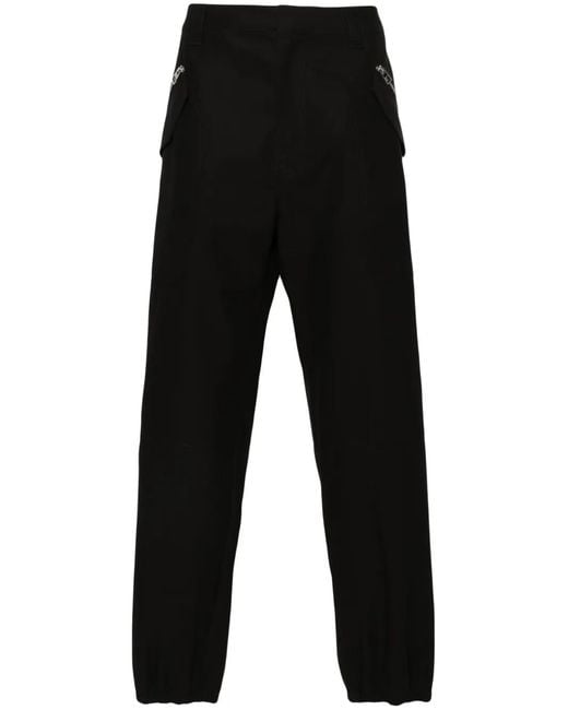 Loewe Black Tapered Gabardine Cargo Pants for men