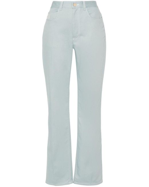 Fendi Blue Straight-Leg-Jeans mit hohem Bund