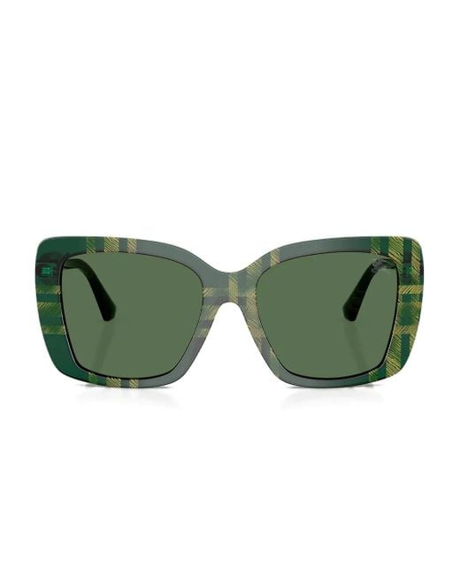 Occhiali Da Sole Squadrati A Quadri di Burberry in Green