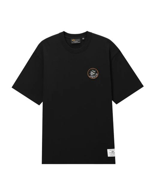 メンズ Alpha Industries スカルパッチ Tシャツ Black
