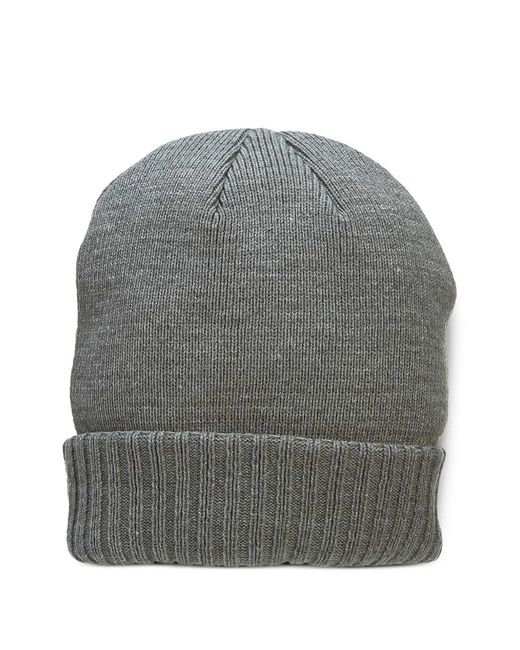 Nike Gray Acg Logo-Patch Cuffed Beanie Hat for men