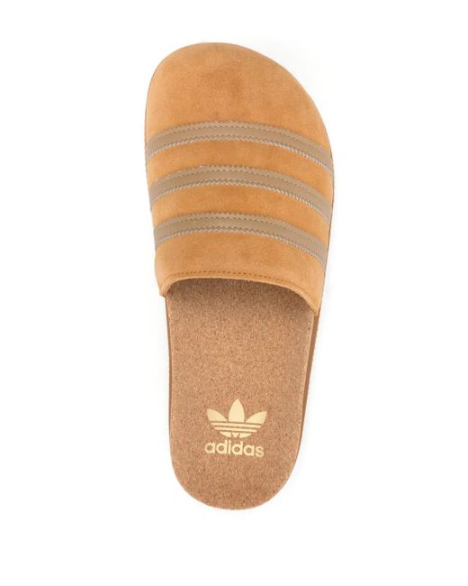 Adidas Brown Adimule Lea Mules for men