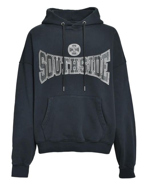 BREATH Blue Southside Cross Logo Hoodie for men