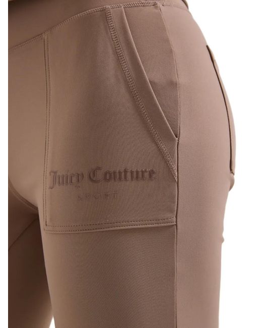Juicy Couture Brown Logo-Print Flared Track Pants