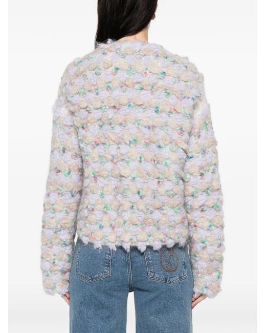 Blumarine White Bouclé Jacket