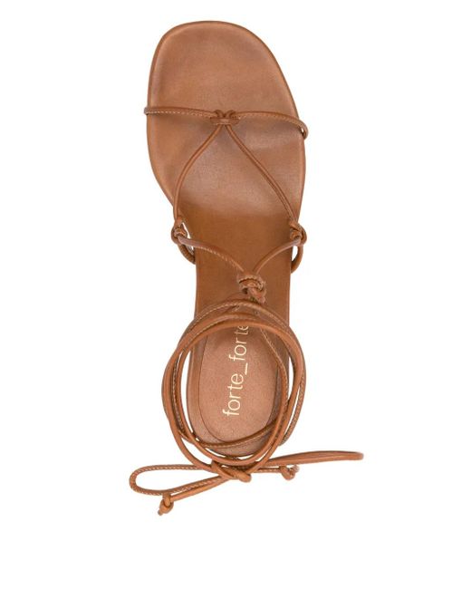 Forte Forte レザーサンダル Brown
