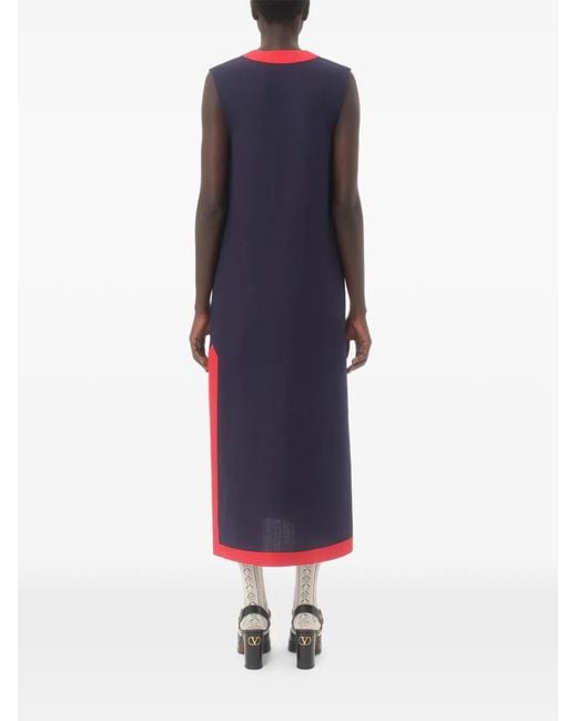 Valentino Garavani Blue Midi Linen Dress