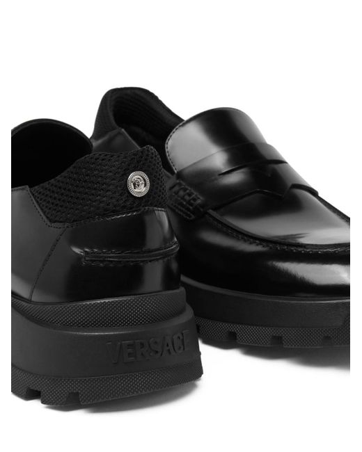 Versace Loafer mit Elios Medusa-Schild in Black für Herren