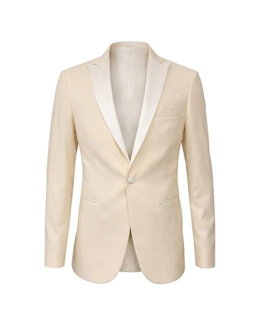 Franzese Collection White Peaked-Lapel Blazer for men
