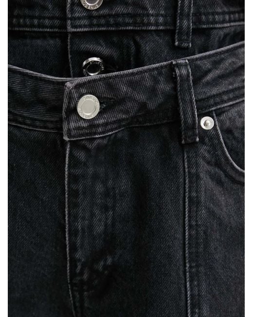 Stine Goya Black Button Cargo-Pocket Jeans