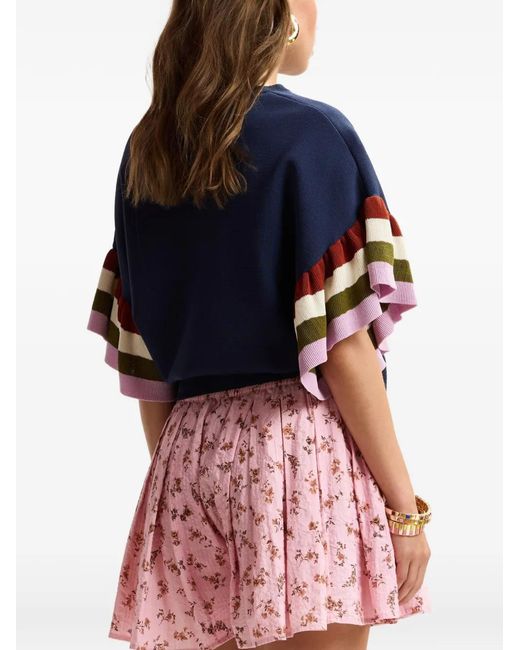 Essentiel Antwerp Jittery Floral-Print Flared Mini Shorts