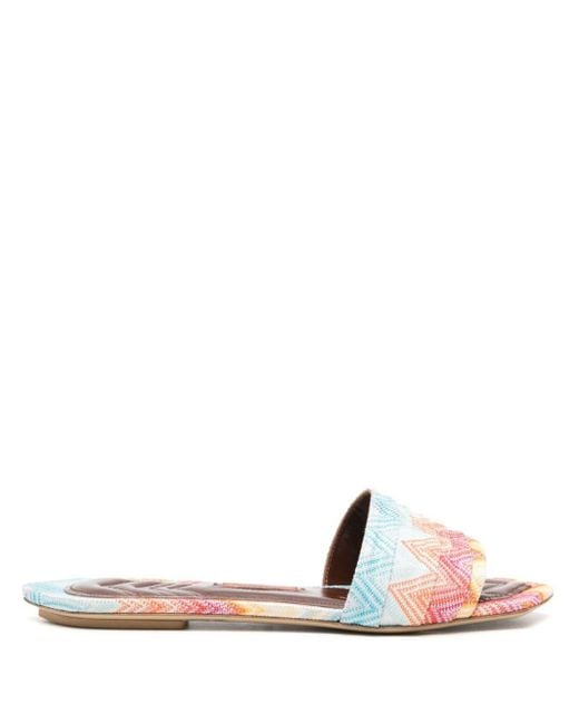 Missoni Pink Gia Wave-knit Sandals