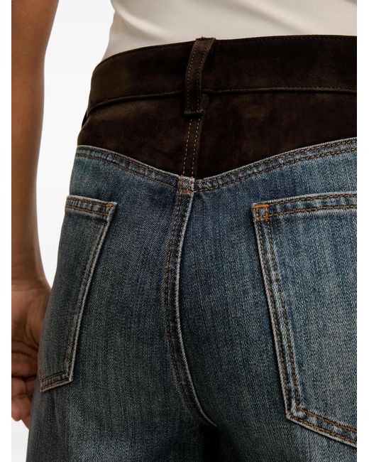 Miss Sixty Gray Jean Droit À Design Patchwork