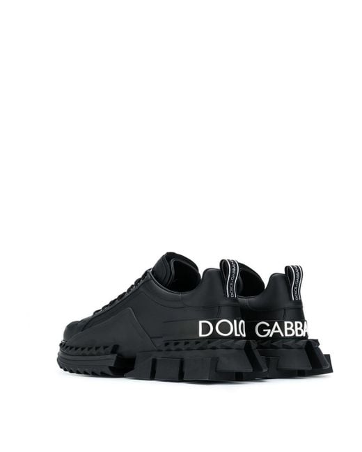 Dolce & Gabbana Leather Super King Sneakers in Nero (Black) for Men ...