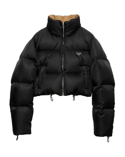 Prada Black Padded Stand-Up Collar Jacket