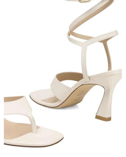 Stuart Weitzman White 8.5Cm Vinnie Sandals