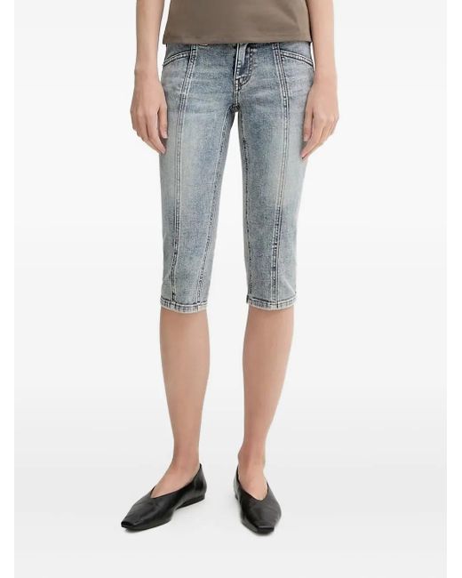 Miss Sixty Denim Shorts Met Riemlus in het Blue