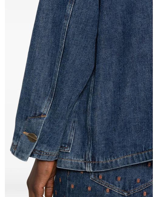 Forte_forte Blue Button-Up Denim Jacket