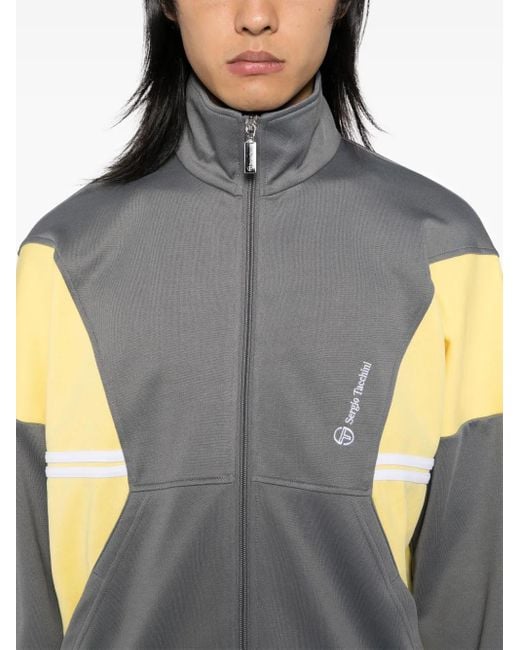 Sergio Tacchini Gray Embroidered Track Jacket for men