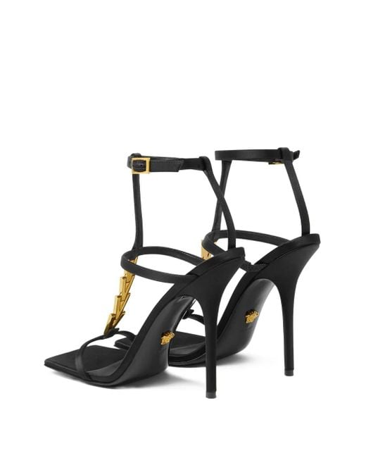 Versace Black Heeled Sandals