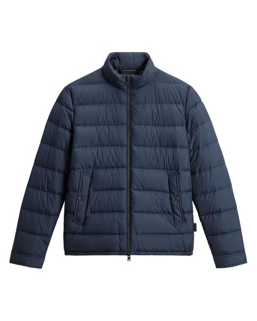 Woolrich Gewatteerd Jack Met Logoprint in het Blue voor heren