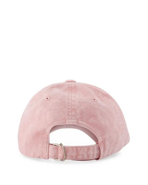 Acne Pink Logo-Embroidered Baseball Cap