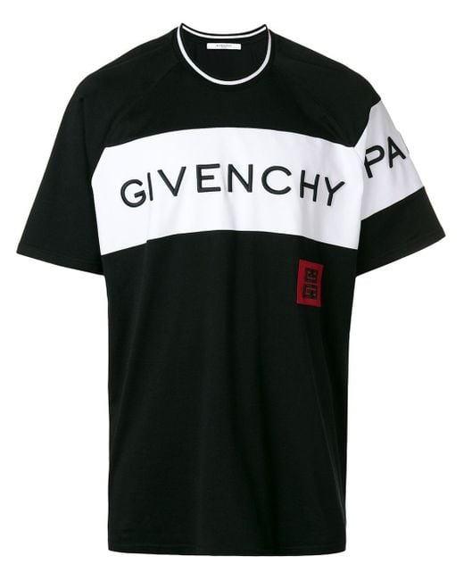 Camiseta Paris con logo Givenchy de hombre de color Black