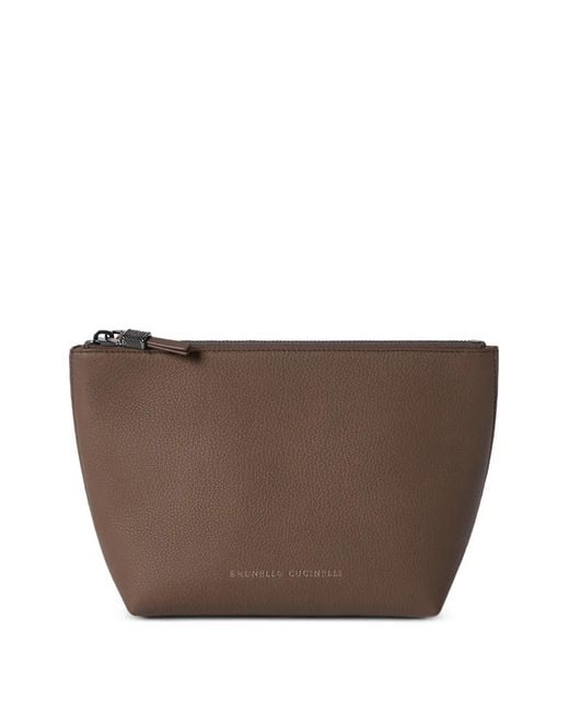 Pouch di Brunello Cucinelli in Brown