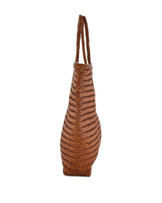 Dragon Diffusion Brown Ns Diagonal Triple Jump Leather Shoulder Bag
