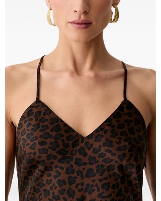 Morgan Black Leopard-Print Backless Maxi Dress