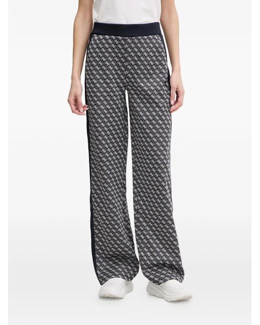 Guess Gray 4G-Print Side-Stripe Track Pants