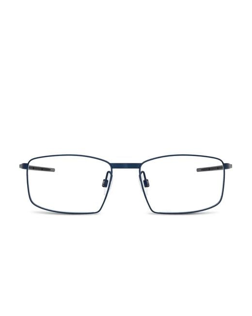 Oakley Blue Burrow Rectangle-Frame Glasses