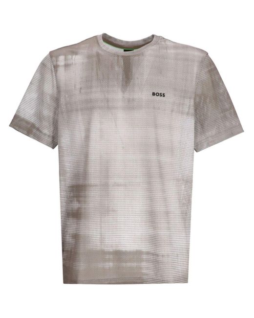 Boss T-Shirt mit Mesh-Print in Gray für Herren