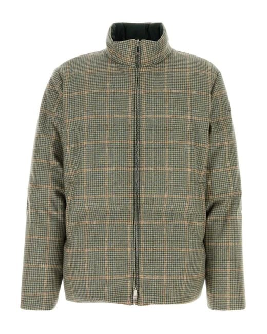 メンズ Thom Browne ハウンドトゥース ダウンジャケット Green
