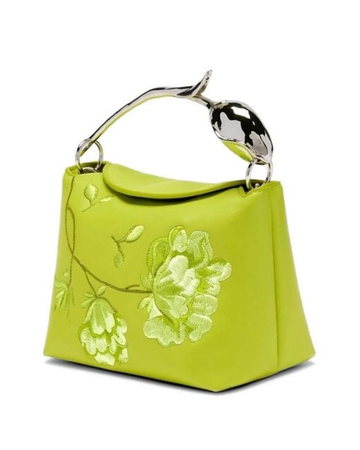 Erdem Yellow Mini Sac À Main Bloom